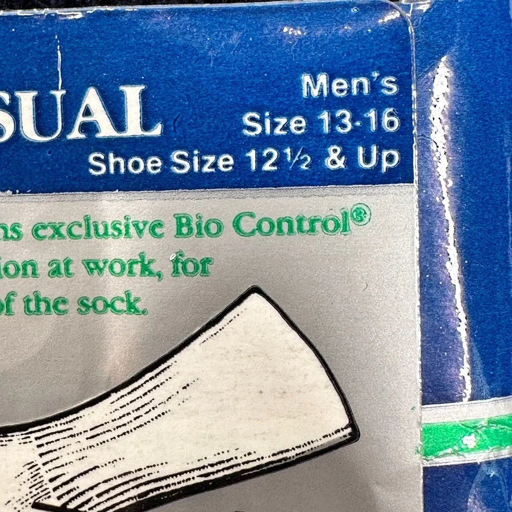 ADLER MENS SOCKS NAVY BLUE #5505 Crew Length KING SIZE 13-16 Made in USA New VTG